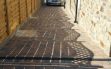 Block paving and fence